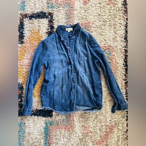 Cloth & Stone Medium Jean button down shirt blouse